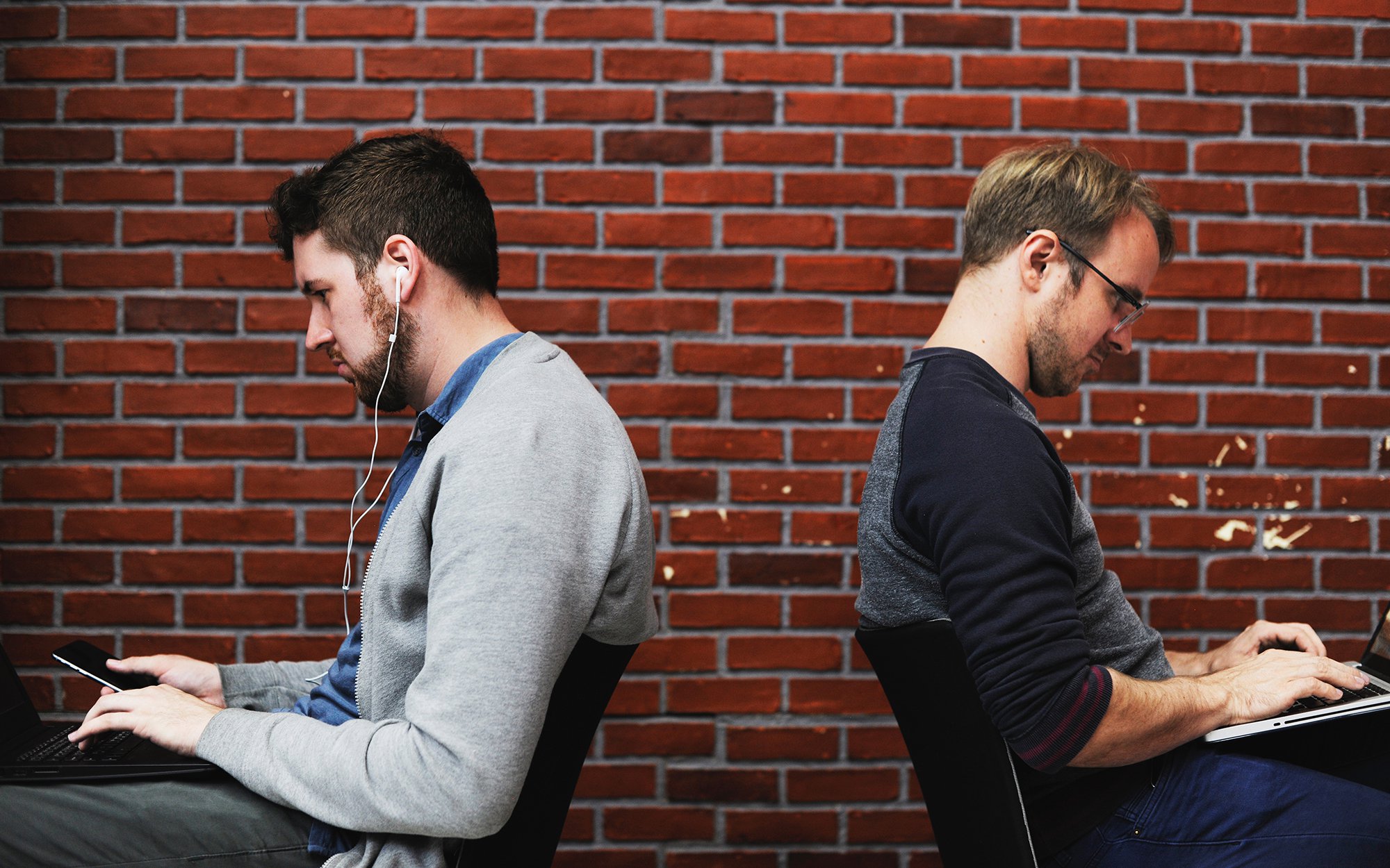 2 men sitting