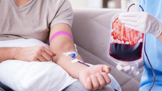 A person is seen getting a blood transfusion at home-2.png