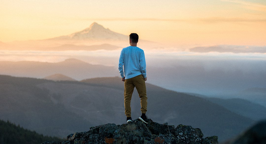 Man on mountain