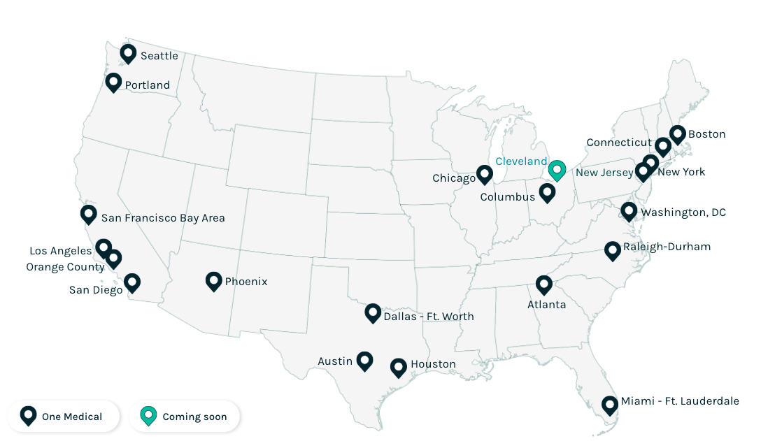One Medical Cleveland Coming Soon Map