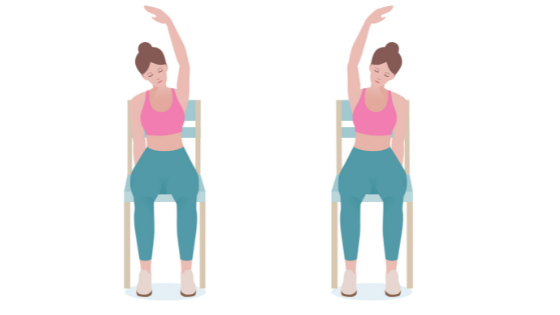 Vector image of a woman demonstrating a seated overhead stretch-9.png
