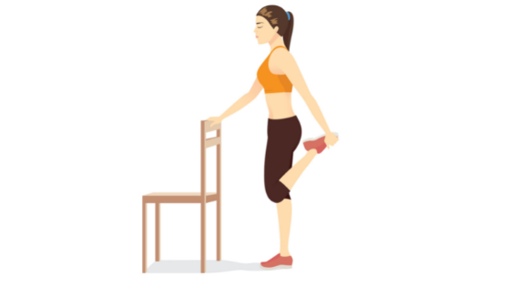 Vector image of woman demonstrating a standing quadriceps stretch-5.png