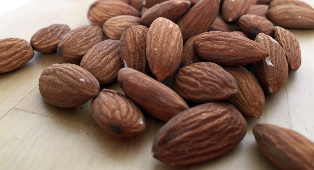 Close up of almonds