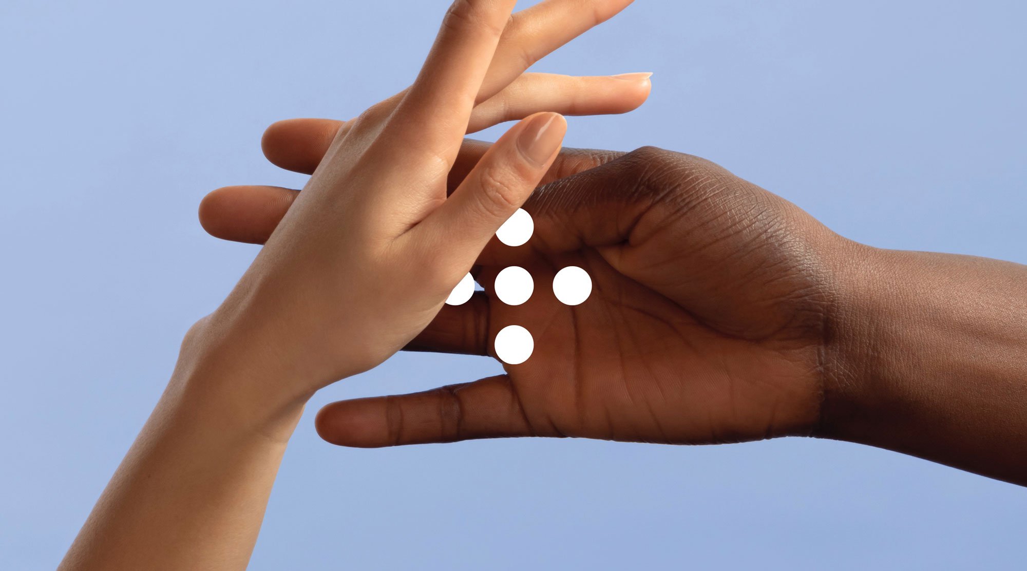 Two hands with the white one medical logo