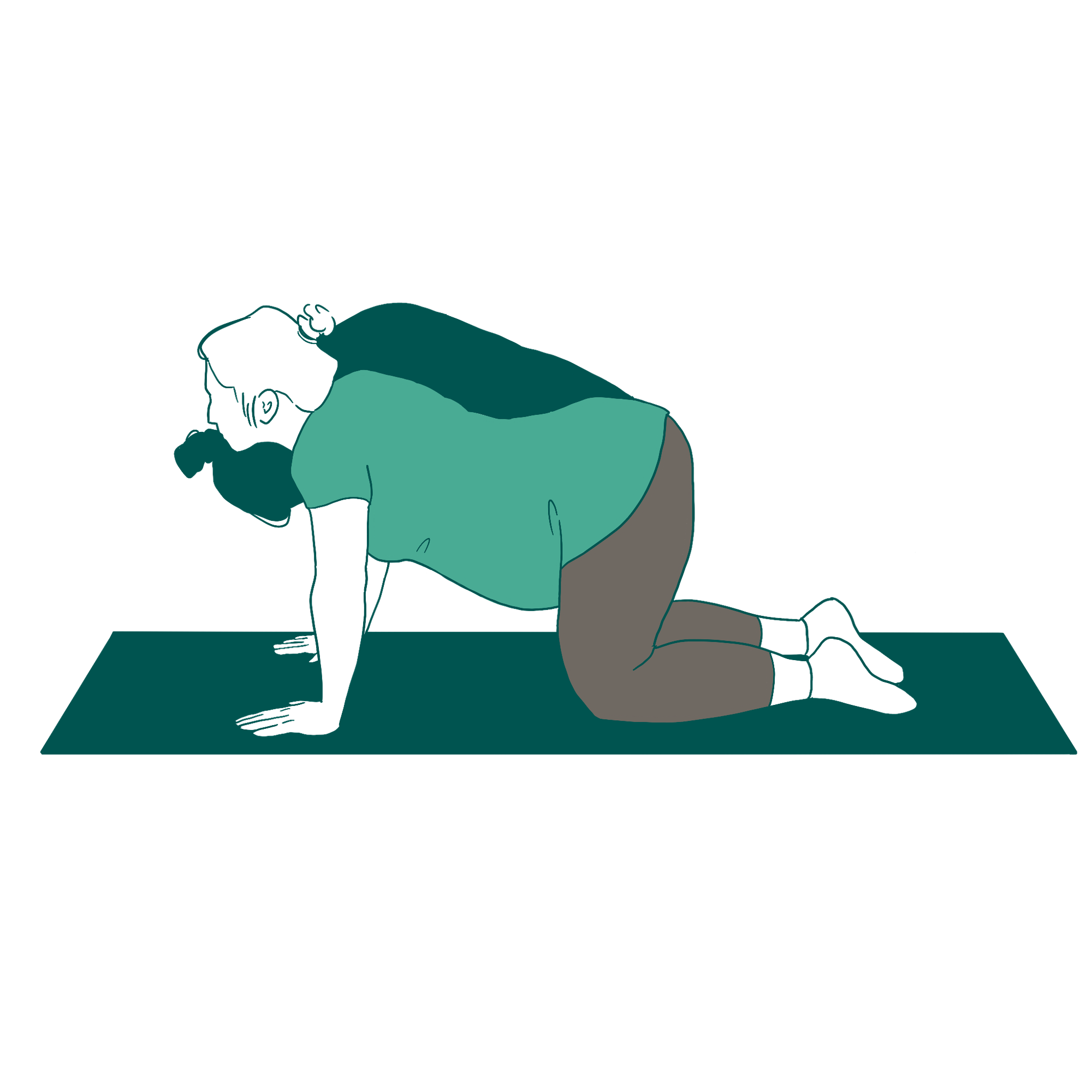 Cat/camel exercise illustration