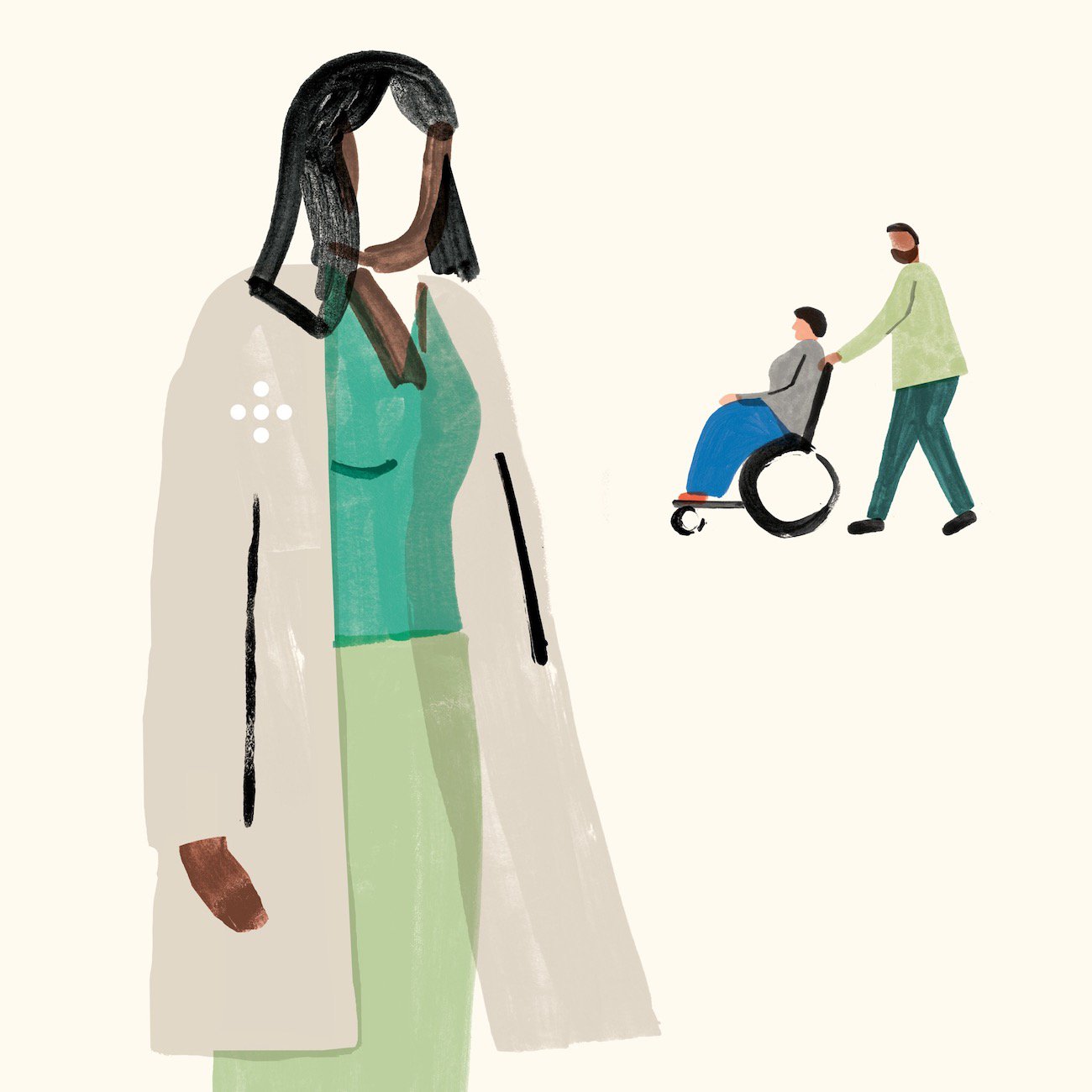 Doctor taking care of patients