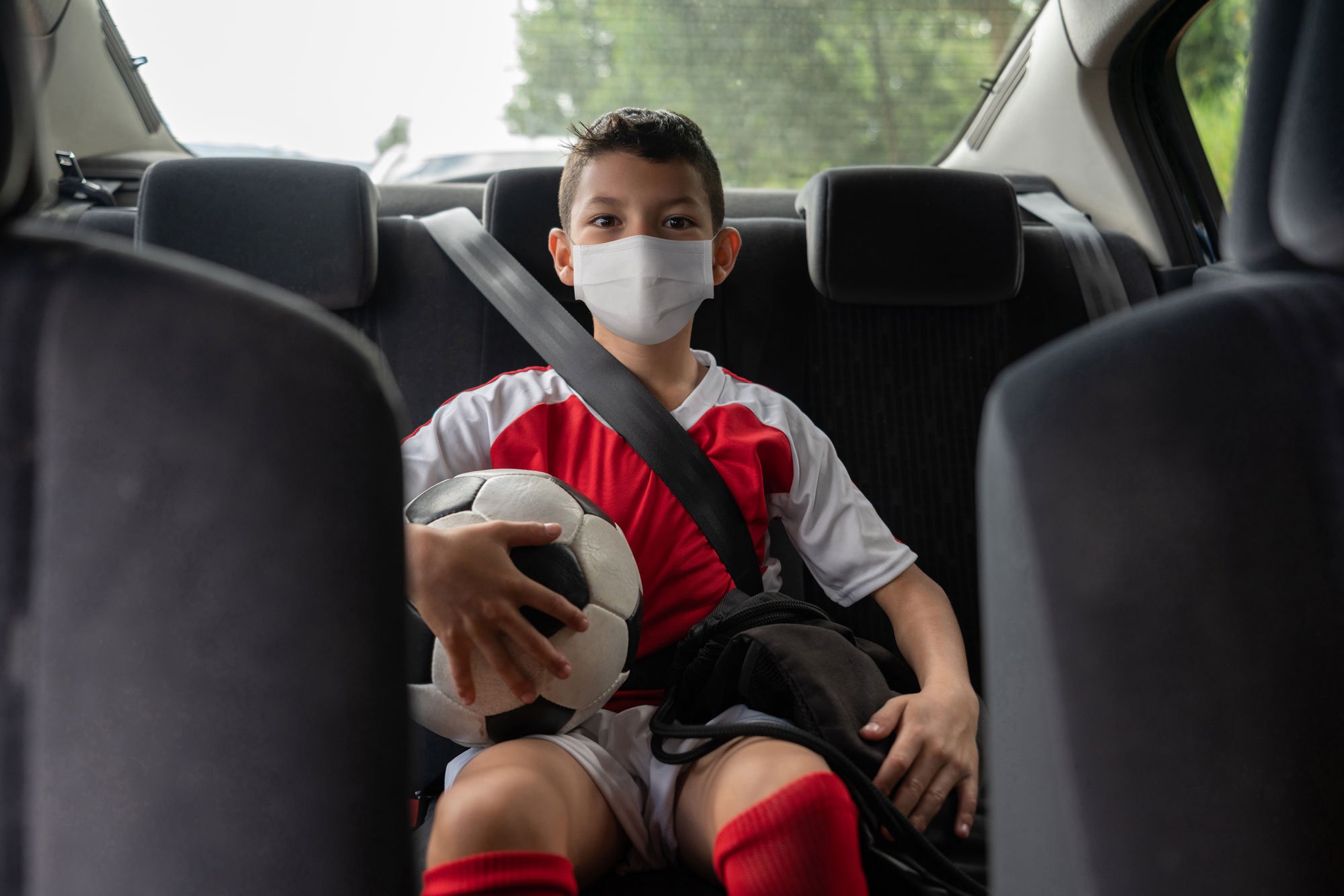 kid going to soccer practice