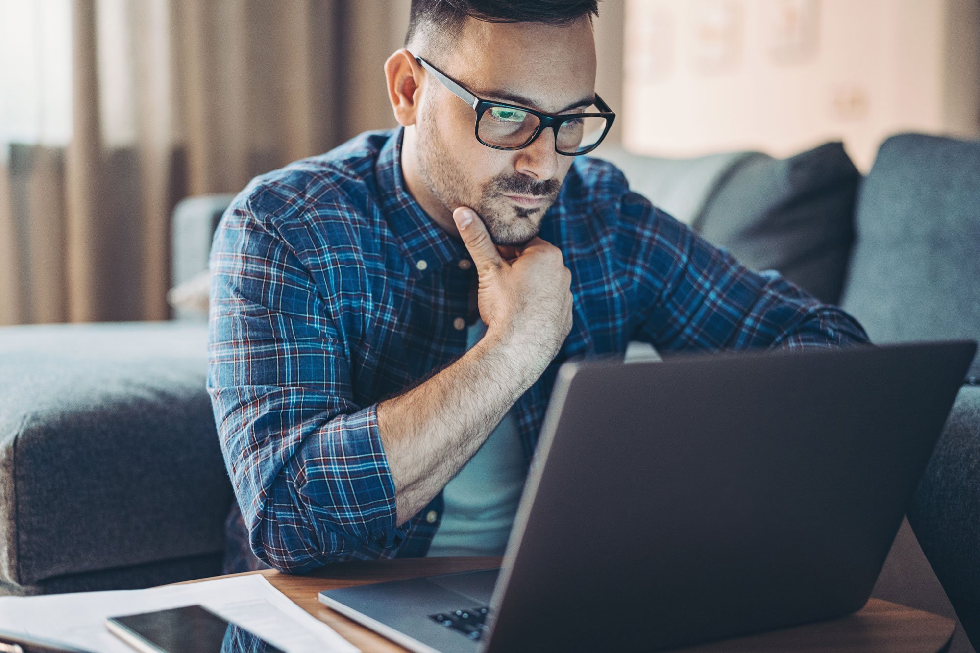 Man on computer