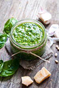 Blend of spinach or beet greens for a marinara sauce
