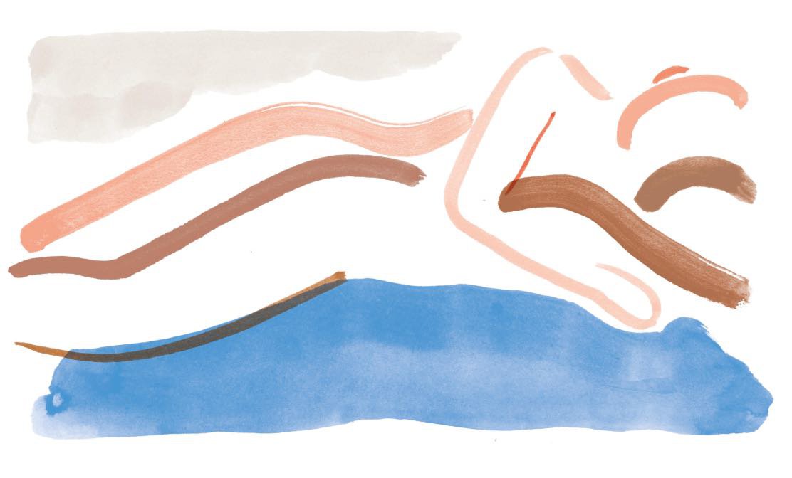 Illustration of two people sleeping